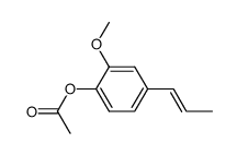1-乙酰氧基-2-甲氧基-4-[(E)-1-丙烯基]苯 结构式