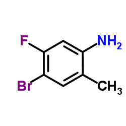 2-甲基-4-溴-5-氟苯胺 结构式