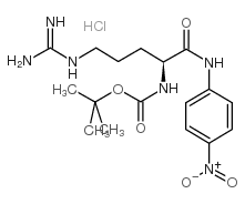 NAlpha(叔丁氧基羰基)-L-精氨酸-4-硝基苯胺盐酸盐 结构式