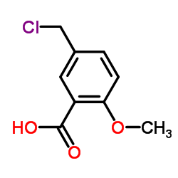 5-(氯甲基)-2-甲氧基苯甲酸 结构式