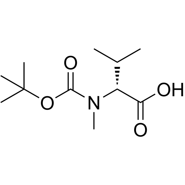 BOC-N-甲基-D-缬氨酸 结构式
