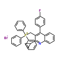 [[2-环丙基-4-(4-氟苯基)-3-喹啉基]甲基]三苯基溴化膦 结构式