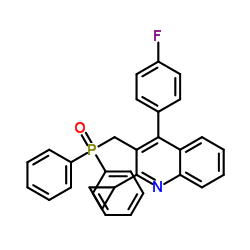 2-环丙基-4-(4-氟苯基)-3-喹啉甲基二苯基氧膦 结构式