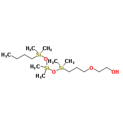 α-[3-[1,3,3,3-四甲基-1-(三甲基硅基-氧代)二硅氧烷]-丙基-ω-羟基聚氧乙烯) 结构式