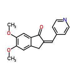 5,6-二甲氧基-2-(4-吡啶基)亚甲基-1-茚酮 结构式