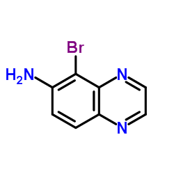 6-氨基-5-溴喹喔啉 结构式