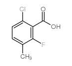 6-氯-2-氟-3-甲基苯甲酸 结构式