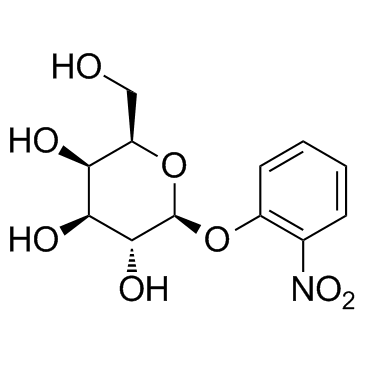 2-硝基苯-beta-D-半乳糖苷 结构式