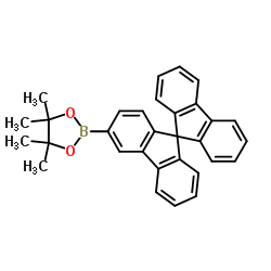 4,4,5,5-四甲基-2-(9,9'-螺双[9H-芴]-3-基)-1,3,2-二氧硼杂环戊烷 结构式