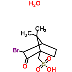 IS(+)-3-溴樟脑-10-磺酸 结构式