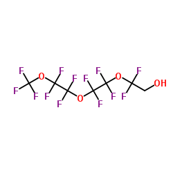 2,2-二氟-2-[1,1,2,2-四氟-2-[1,1,2,2-四氟-2-(三氟甲氧基)乙氧基]乙氧基]-乙醇 结构式