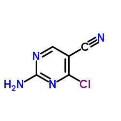 2-氨基-4-氯-嘧啶-5-甲腈 结构式