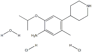 2-异丙氧基-5-甲基-4-(哌啶-4-基)苯胺二盐酸盐水合物 结构式