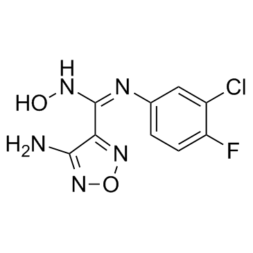 4-氨基-N-(3-氯-4-氟苯基)-N'-羟基-1,2,5-恶二唑-3-甲脒 结构式