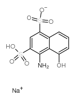 1-氨基-8-萘酚-2,4-二磺酸单钠盐 结构式