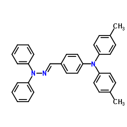 4-二对甲苯胺基苯甲醛-1,1-二苯腙 结构式