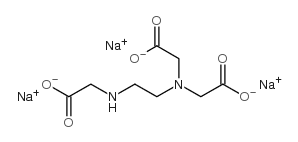 N-(羧甲基)-N-N'-乙烯二甘氨酸三钠盐 结构式