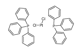 顺-二氯双(三苯基膦)铂(II) 结构式