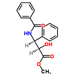 N-苯甲酰基-(2R,3S)-3-苯基异丝氨酸甲酯 结构式
