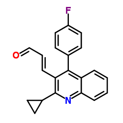 (E)-3-[2-环丙基-4-(4-氟苯基)-3-喹啉基]-2-丙烯醛 结构式