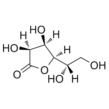 L-古洛糖酸-γ-内酯 结构式