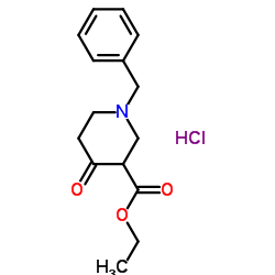 1-苄基-3-乙氧羰基-4-哌啶酮盐酸盐 结构式