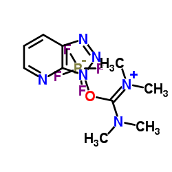 2-(7-氮杂苯并三氮唑)-N,N,N',N'-四甲基脲四氟硼酸盐 结构式