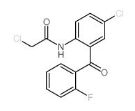 2-氯-N-[4-氯-2-(2-氟苯基)苯基]乙酰胺 结构式