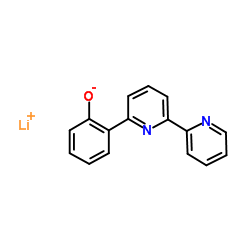 2-(2',2''-联吡啶-6'-基)-苯酚基合锂 结构式
