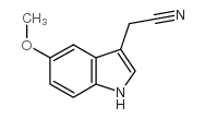 5-甲氧基吲哚-3-乙腈 结构式