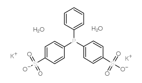 二水合双(对-磺酰苯基)苯基膦化二钾盐 结构式