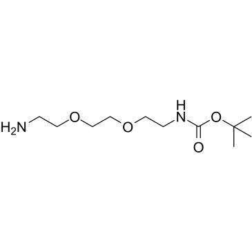 2-[2-(2-氨基乙氧基)乙氧基]乙基氨基甲酸叔丁酯 结构式