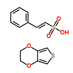 聚(3,4-亚乙二氧基噻吩)-聚(苯乙烯磺酸) 结构式