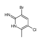 3-溴-5-氯-6-甲基吡啶-2-胺 结构式
