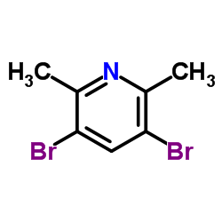 2,6-二甲基-3,5-二溴吡啶 结构式