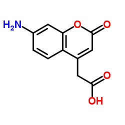 7-氨基-4-羧甲基香豆素 结构式
