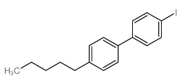 4-戊基-4’-碘联苯 结构式