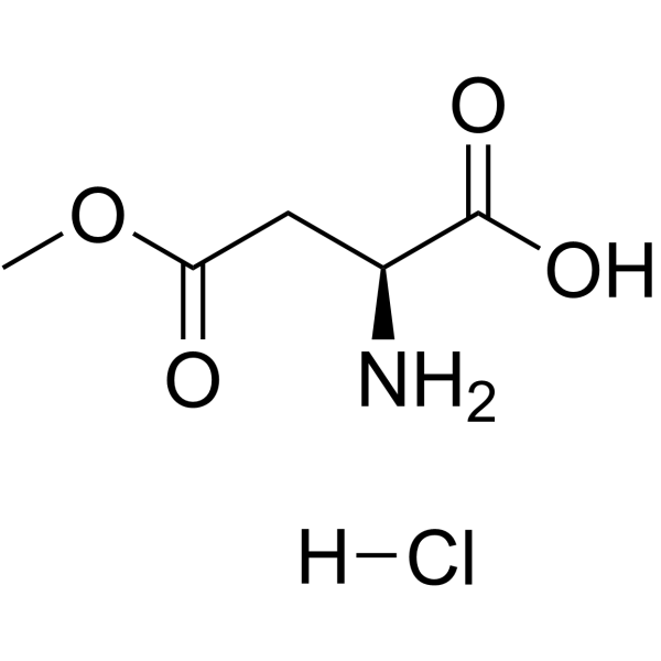 L-天冬氨酸-beta-甲酯盐酸盐 结构式