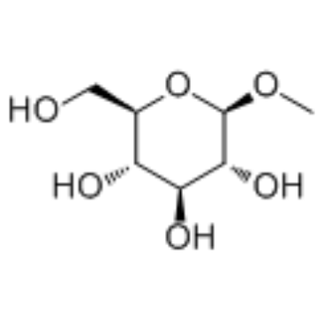 甲基β-D-吡喃葡萄糖苷半水合物 结构式