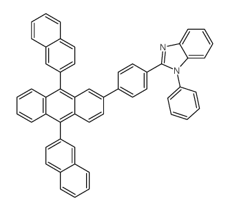 2-(4-(9,10-二(萘-2-基)蒽-2-基)苯基)-1-苯基-1H-苯并[d]咪唑 结构式