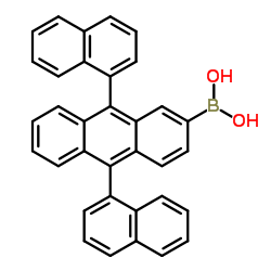 9,10-双(1-萘基)蒽-2-硼酸 结构式