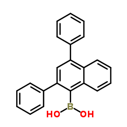 4-联苯基-1-萘硼酸 结构式