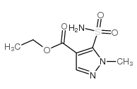 1-甲基-4-甲酸乙酯-5-吡唑磺酰胺 结构式