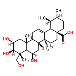 羟基积雪草酸 结构式
