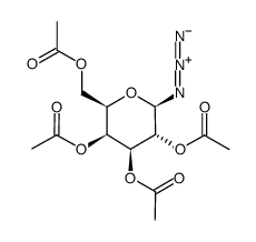1-叠氮-1-脱氧-β-D-吡喃半乳糖苷四乙酸酯 结构式
