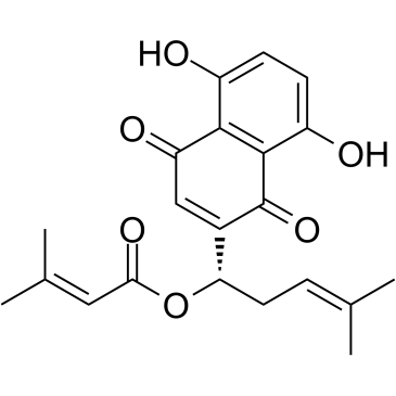 β,β-二甲基丙烯酰阿卡宁 结构式