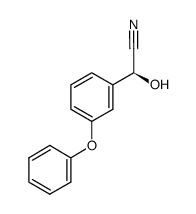 (S)-(3-苯氧基苯基)羟基乙腈 结构式