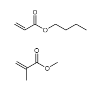 2-甲基丙烯酸甲酯与丙烯酸丁酯的共聚物 结构式