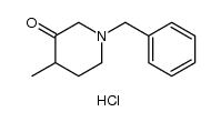 1-苄基-4-甲基哌啶-3-酮盐酸盐 结构式