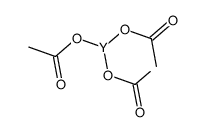 四水合乙酸钇(III) 结构式